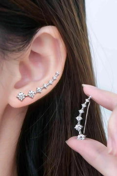 Meliza's 1.9 Carat Moissanite 925 Sterling Silver Earrings - Melizafashion