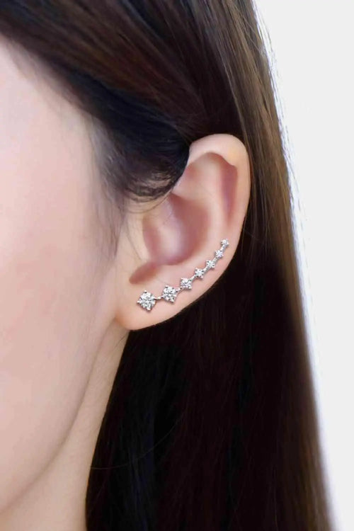 Meliza's 1.9 Carat Moissanite 925 Sterling Silver Earrings - Melizafashion