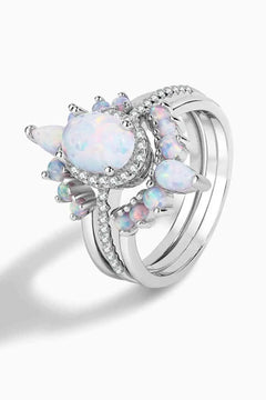 Meliza's 925 Sterling Silver Opal Ring - Melizafashion