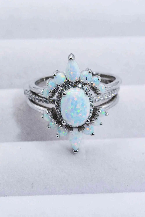 Meliza's 925 Sterling Silver Opal Ring - Melizafashion