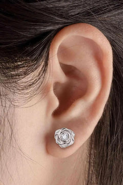 Meliza's Adored Moissanite Flower 925 Sterling Silver Earrings - Melizafashion