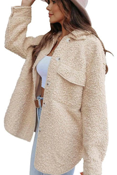Meliza's Collared Neck Button Front Coat with Pocket - Melizafashion