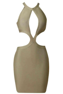 Meliza's Cutout Grecian Neck Sleeveless Dress - Melizafashion