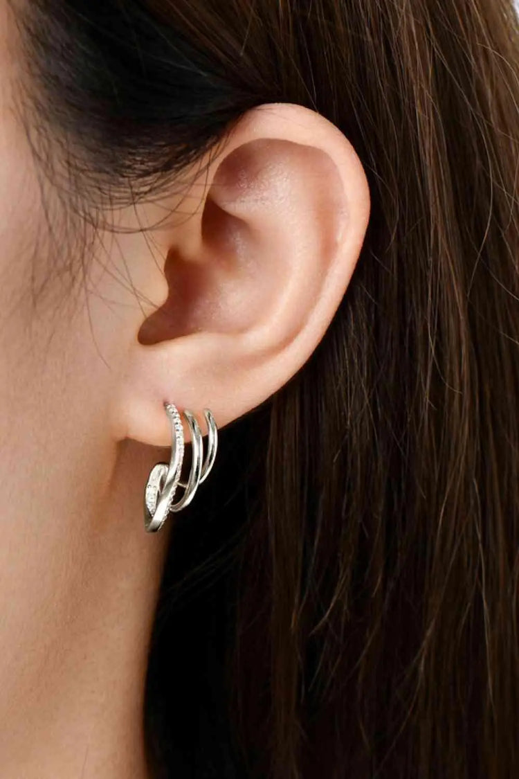 Meliza's Moissanite 925 Sterling Silver Earrings - Melizafashion