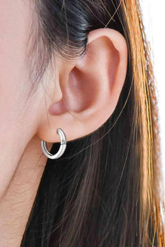 Meliza's Moissanite 925 Sterling Silver Huggie Earrings - Melizafashion