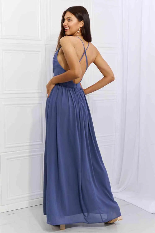 Meliza's OneTheLand Captivating Muse Open Crossback Maxi Dress - Melizafashion