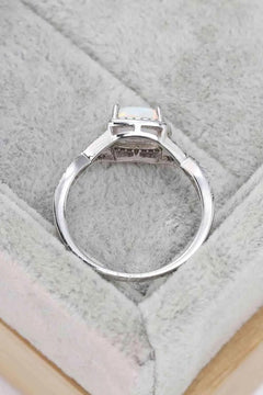 Meliza's Opal Contrast Crisscross Ring - Melizafashion